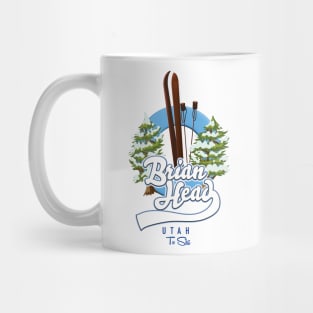 Brian Head Utah to ski logo Mug